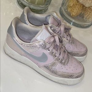 Nike Air Force Ones Pink textured shoes